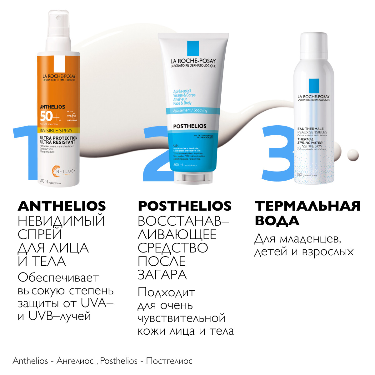 Ля Рош Позе Невидимый спрей для лица и тела SPF 50+, 200 мл (La Roche-Posay, Anthelios) фото 3