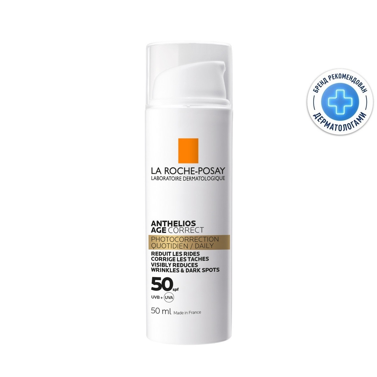 Ля Рош Позе Солнцезащитный антивозрастной крем для лица SPF 50/PPD 19, 50 мл (La Roche-Posay, Anthelios) фото 0