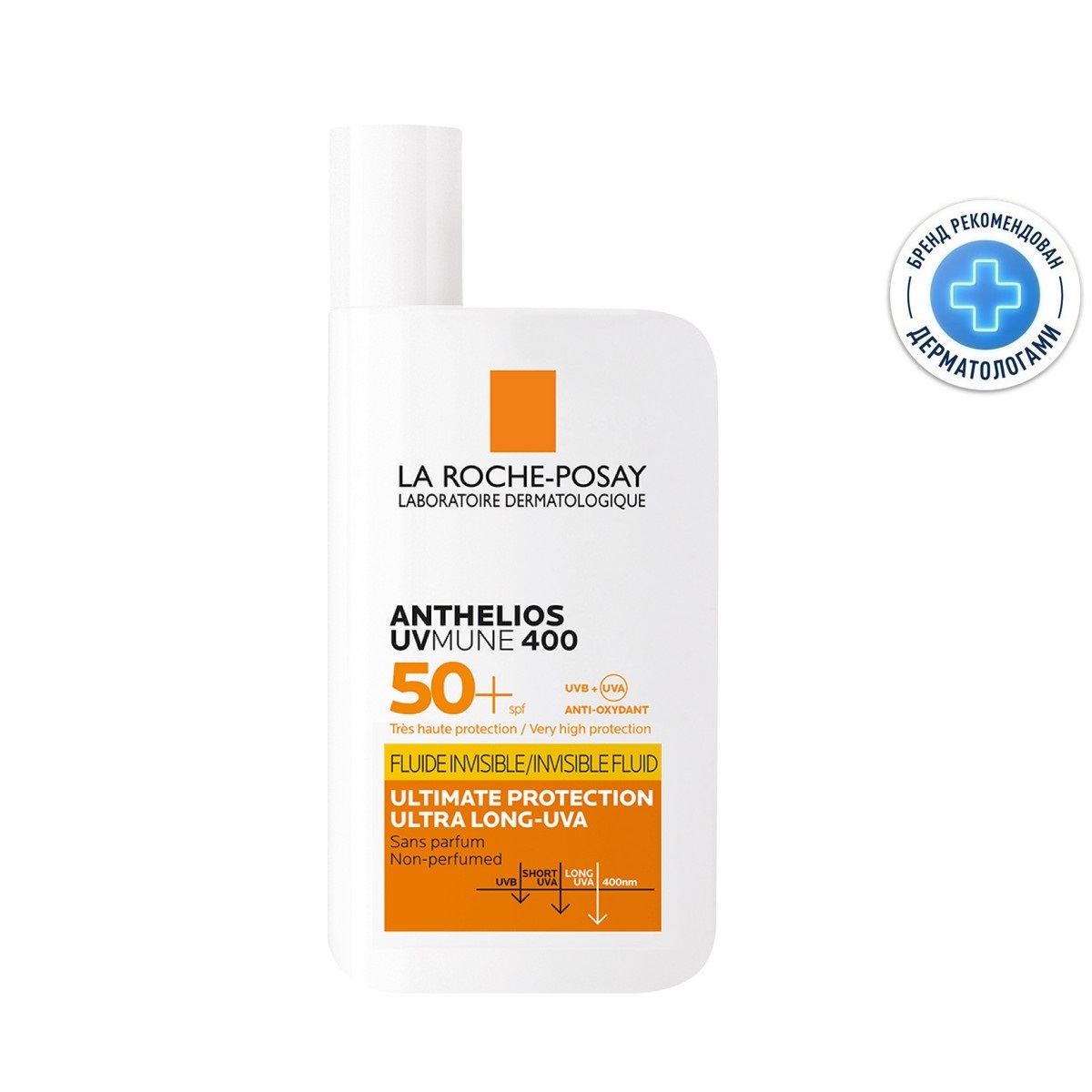 Ля Рош Позе Солнцезащитный невидимый флюид для лица SPF50+ / PPD 42, 50 мл (La Roche-Posay, Anthelios) фото 0