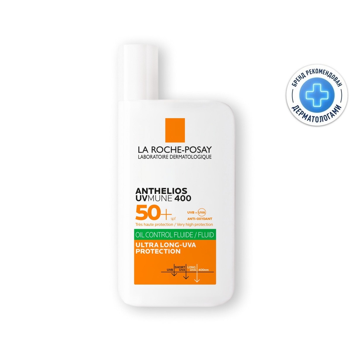 Ля Рош Позе Солнцезащитный матирующий флюид для лица UVMUNE 400 SPF50+ / PPD56, 50 мл (La Roche-Posay, Anthelios) фото 0