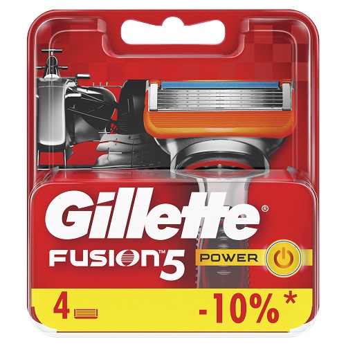 Жиллетт Fusion power кассеты сменные для безопасных бритв n4 1 шт (Gillette, Бритвы и лезвия) фото 0