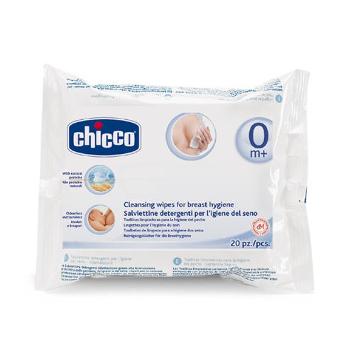 Чико Очищающие салфетки для груди, 20 шт., 0 мес. + (Chicco, Для груди) фото 0