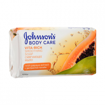 Джонсонс Беби Мыло с экстрактом Папайи Смягчающее 125 гр (Johnson's Baby, Для тела) фото 0