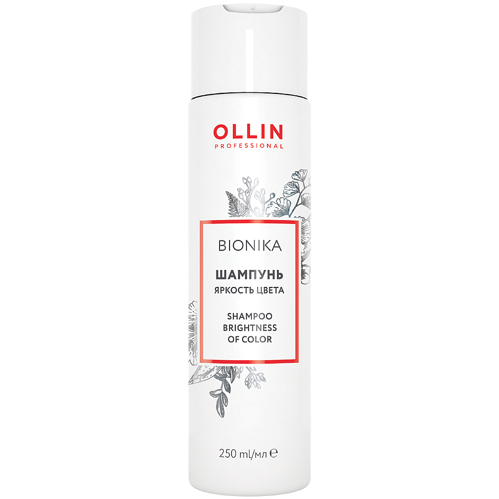 Ollin Professional Шампунь для окрашенных волос Яркость цвета, 250 мл (Ollin Professional, BioNika)