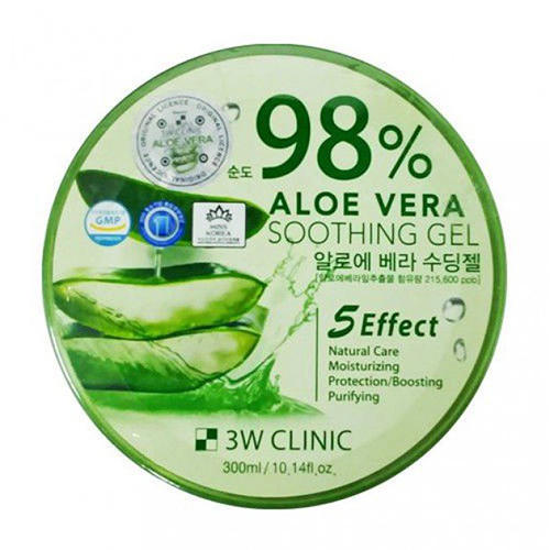  Универсальный гель алоэ для лица и тела 98% Aloe, 300 мл (3W Clinic, Для тела) фото 0