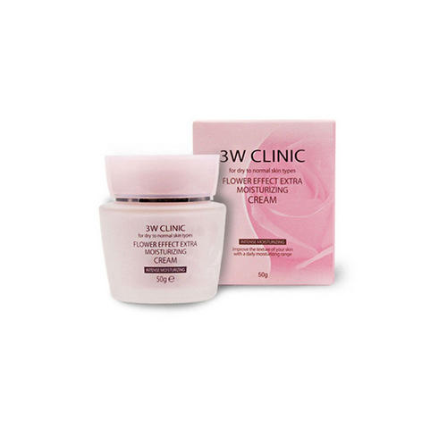  Крем для лица экстра-увлажнение Flower Effect, 50 г (3W Clinic, Для лица) фото 0