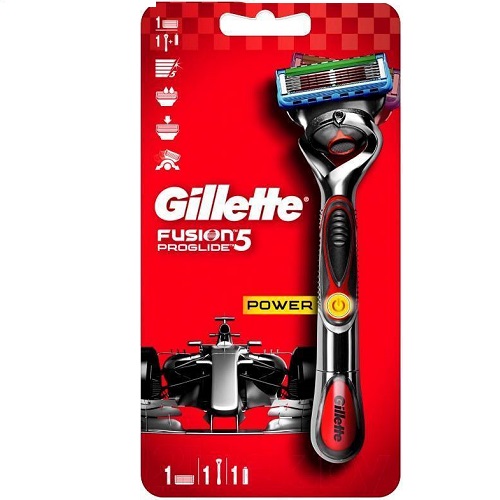 Gillette Бритвенный станок Gillette Fusion Power + сменная кассета №1 + элемент питания 1 шт (Gillette, Бритвы и лезвия)