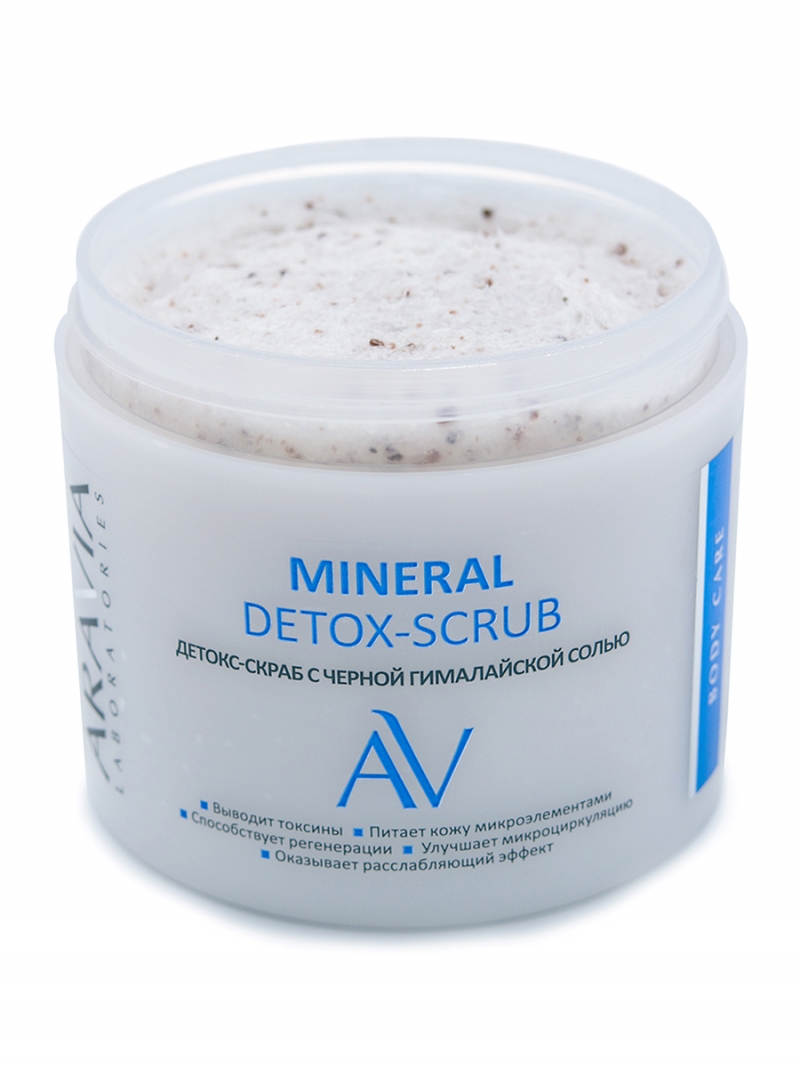 Аравия Лабораторис Детокс-скраб с чёрной гималайской солью Mineral Detox-Scrub, 300 мл (Aravia Laboratories, Уход за телом) фото 3