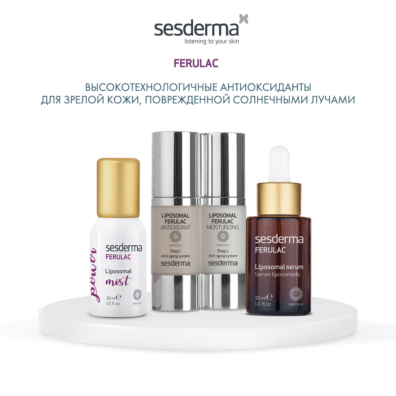 Сесдерма Омолаживающая система Ferulac, 30 мл + 30 мл (Sesderma, Ferulac) фото 5