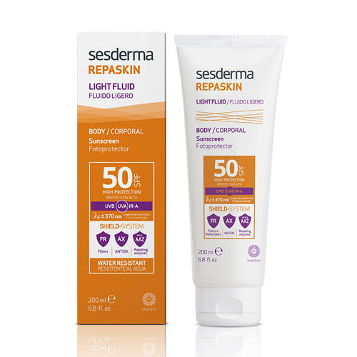 Сесдерма Солнцезащитный крем-гель REPASKIN BODY LIGHT FLUID SPF 50, 200 мл (Sesderma, Repaskin) фото 0