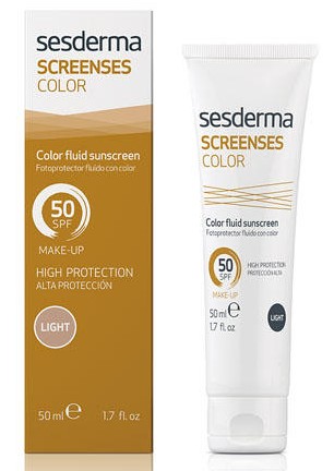 Сесдерма Солнцезащитное тональное средство Color Fluid Sunscreen SPF 50 Light светлый тон, 30 мл (Sesderma, Screenses) фото 0
