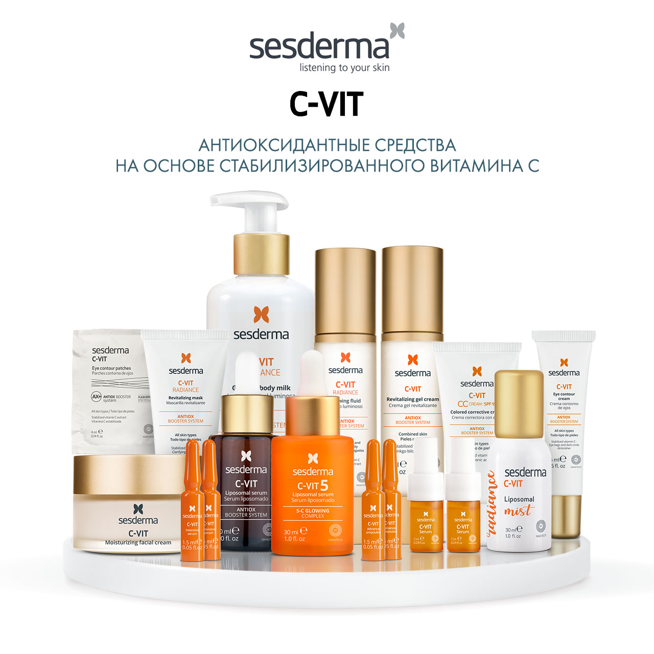 Сесдерма Молочко для тела C-Vit с сияющими пигментами, 250 мл (Sesderma, C-Vit) фото 5