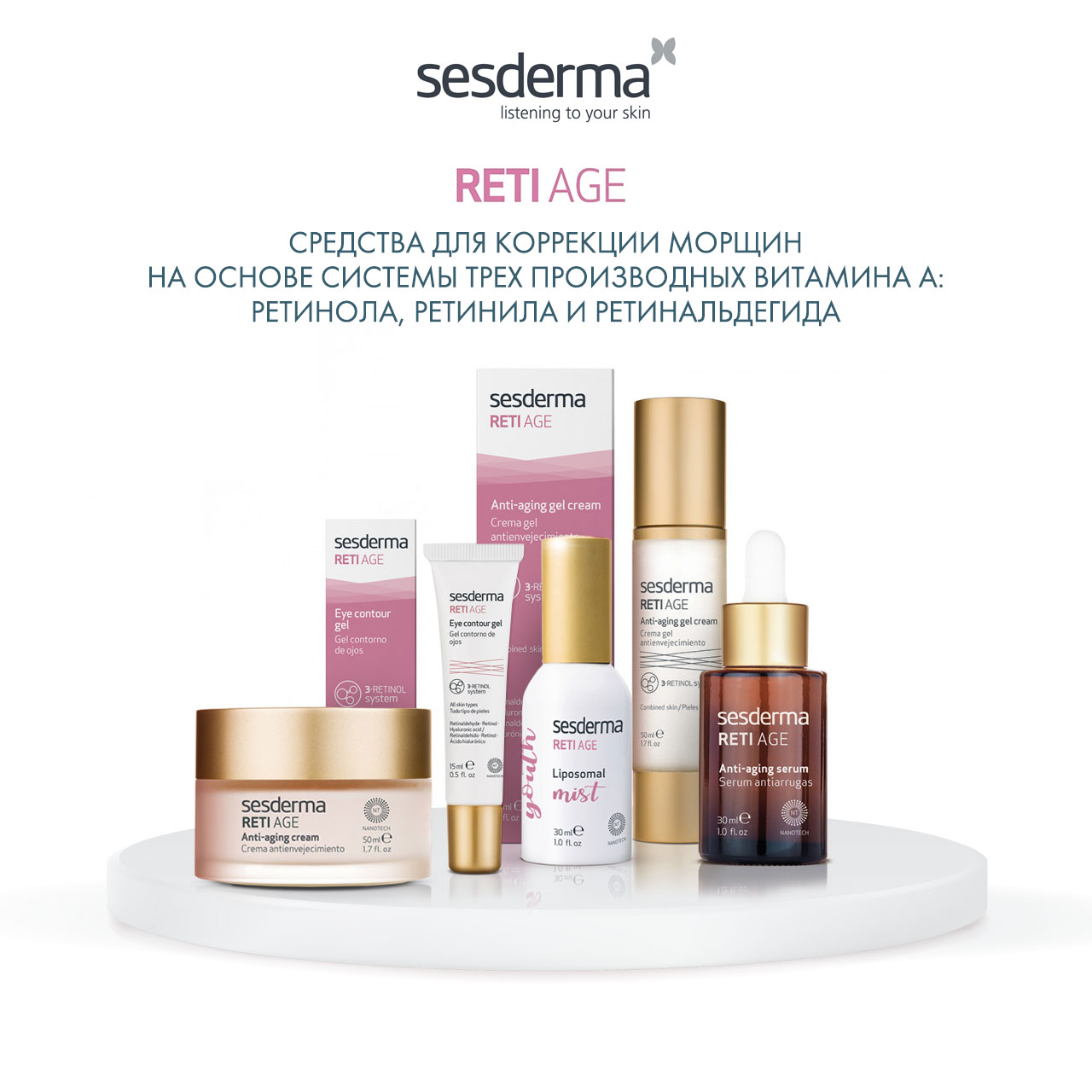 Сесдерма Антивозрастной мист Liposomal Mist Retiage, 30 мл (Sesderma, Retiage) фото 5