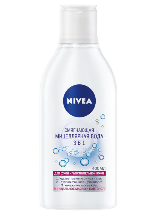 Нивеа Мицеллярная вода 3 в 1 для сухой и чувствительной кожи 400 мл (Nivea, Уход за лицом) фото 0