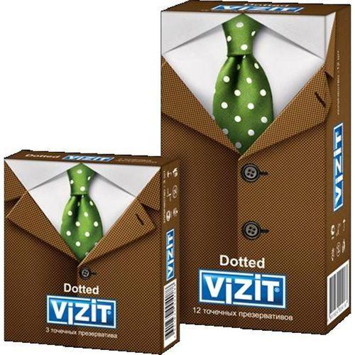 Визит Презервативы  Точечные 3 шт (Vizit, Visit презервативы) фото 0