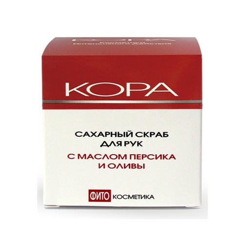  Сахарный скраб для рук с маслом персика и оливы 100мл (Кора, ) фото 0