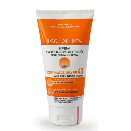  Крем солнцезащитный SPF 40 для лица и тела 150 мл (Кора, Солнце) фото 0
