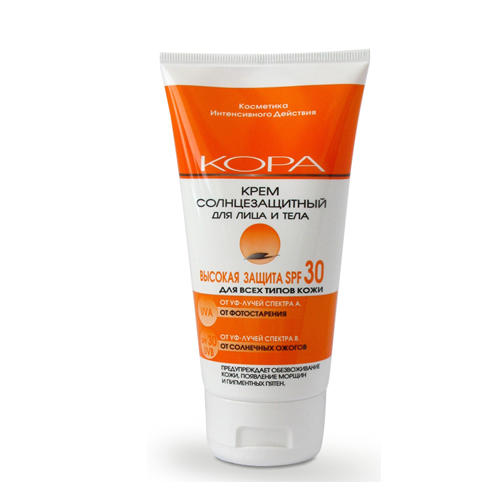 Кора Крем солнцезащитный SPF 30 для лица и тела 150 мл (Кора, Солнце) кора биоактивное аромамасло для лица и тела 150 мл