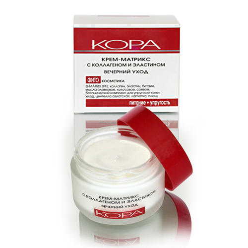  Крем-матрикс с коллагеном и эластином вечерний уход 50мл (Кора, Anti Age) фото 3