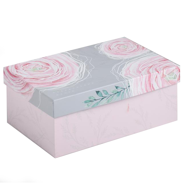 Коробка прямоугольная "Цветы", 28 × 18,8 × 11,5 см