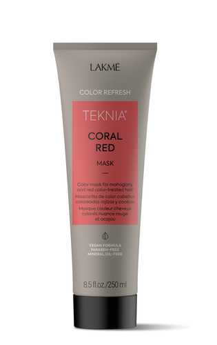 Lakme Маска для обновления цвета красных оттенков волос Color Refresh Coral Red Mask, 250 мл (Lakme, Teknia)