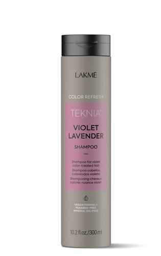 

Lakme Шампунь для обновления цвета фиолетовых оттенков волос Refresh Violet Lavender Shampoo, 300 мл (Lakme, Teknia), Teknia