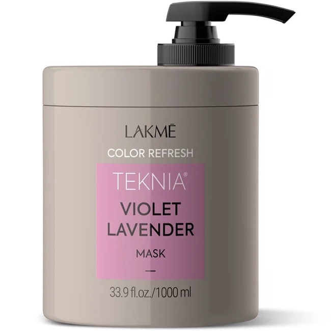 Lakme Маска для обновления цвета фиолетовых оттенков волос violet lavender mask, 1000 мл (Lakme, Teknia) lakme teknia refresh violet lavender маска для обновления цвета фиолетовых оттенков волос 1000 г 1000 мл банка