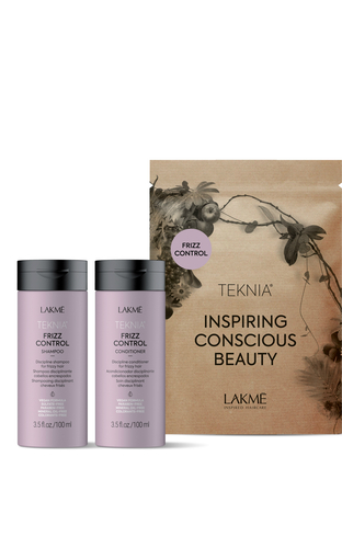 

Lakme Дорожный набор дисциплинирующий Travel pack frizz control (Шампунь 100 мл + несмываемый кондиционер 100 мл) (Lakme, Teknia), Teknia