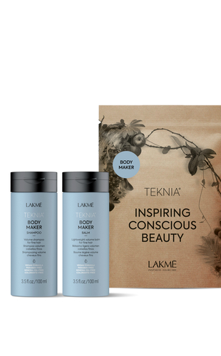 

Lakme Дорожный набор для придания объема волосам Travel pack Body maker (Шампунь 100 мл + бальзам 100 мл) (Lakme, Teknia), Teknia