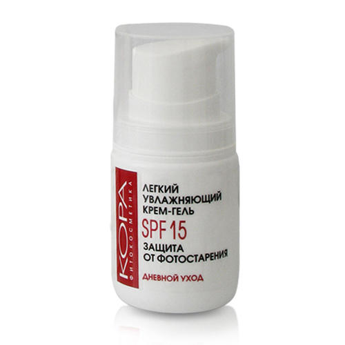  Легкий увлажняющий крем-гель SPF15, 50 мл (Кора, Увлажнение кожи) фото 4