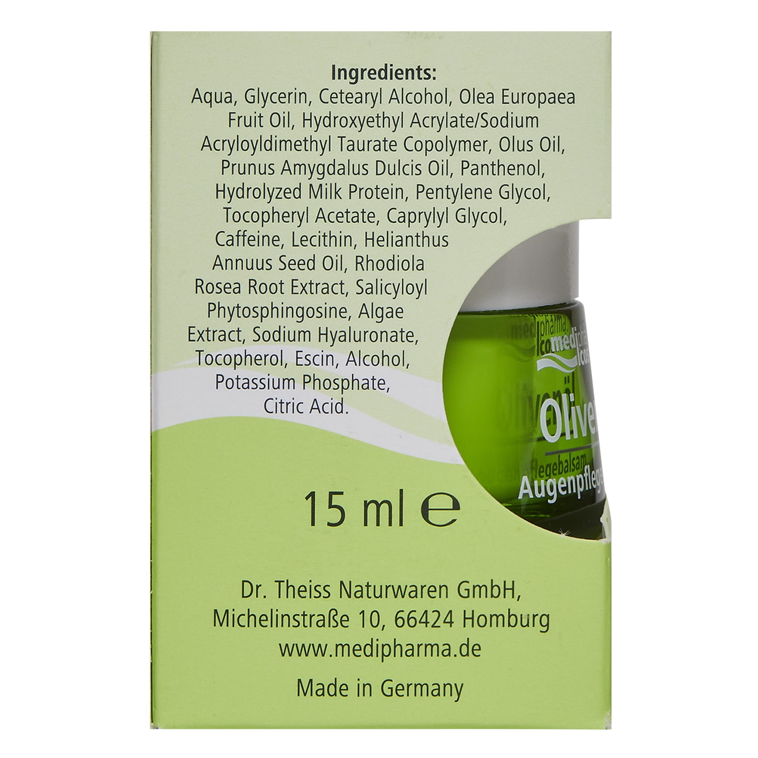 Медифарма Косметикс Бальзам для кожи вокруг глаз Olivenol, 15 мл (Medipharma Cosmetics, Olivenol) фото 2