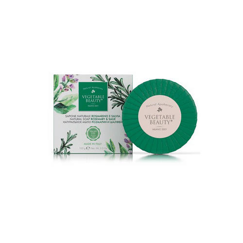 Веджетебл Бьюти Натуральное мыло Розмарин и шалфей 100 г (Vegetable Beauty, Мыло) фото 0
