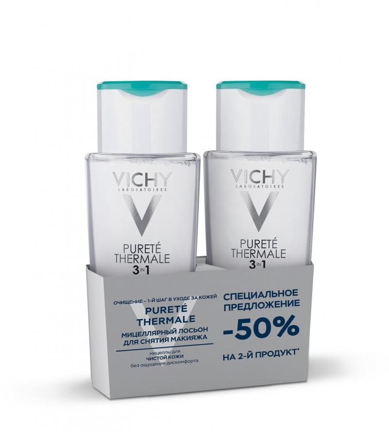 Дуопак Мицеллярный лосьон для снятия макияжа Purete Thermal 200 мл х 2 шт. (Vichy, Purete Thermal) Дуопак Мицеллярный лосьон для снятия макияжа Purete Thermal 200 мл х 2 шт. (Vichy, Purete Thermal)