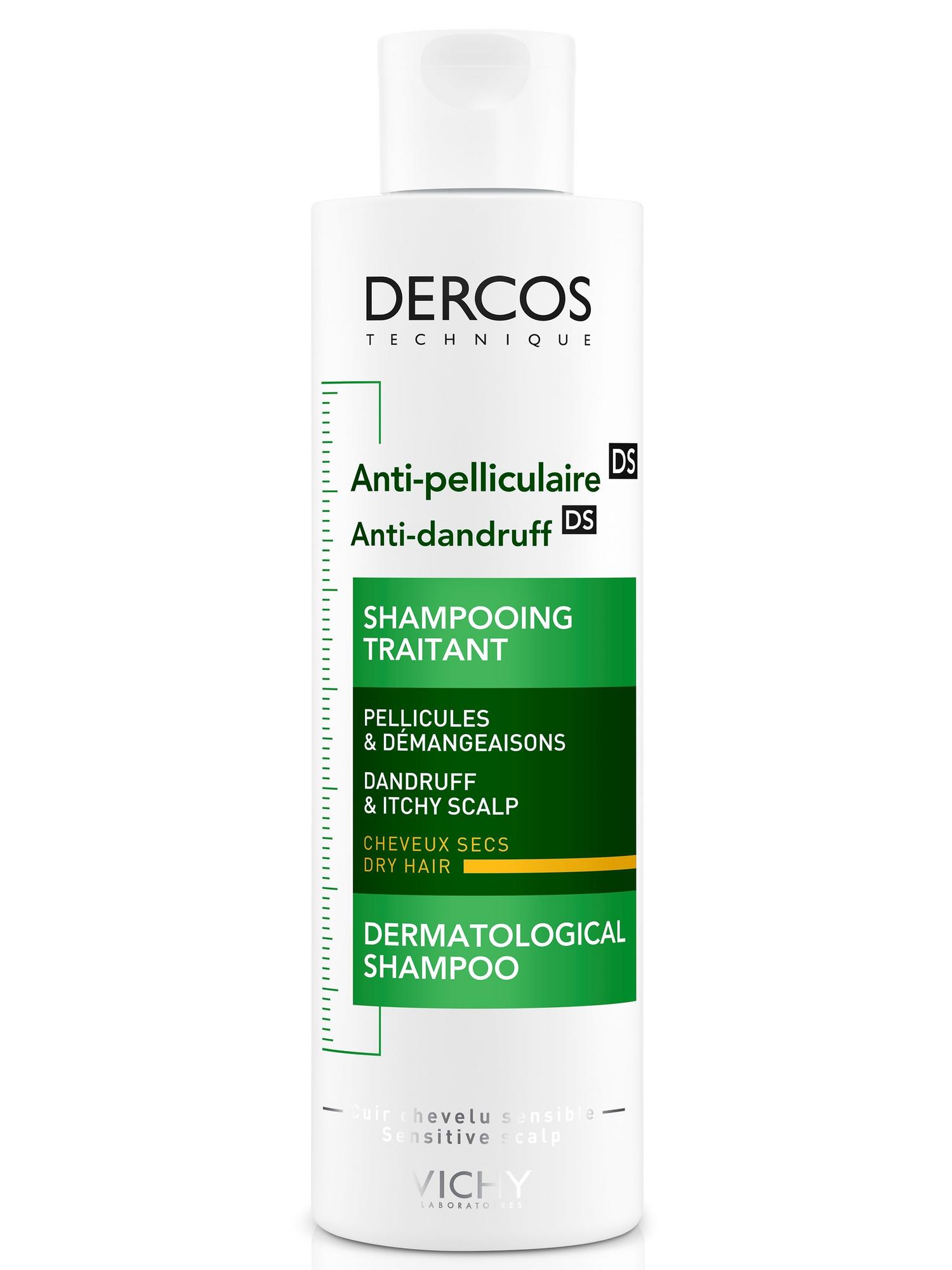 Виши Шампунь-уход против перхоти питательный для сухих волос Деркос 2х200 мл (Vichy, Dercos) фото 1