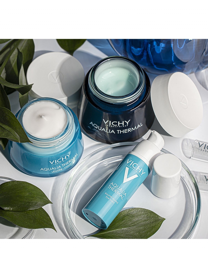 Виши Набор Аквалия Термаль: Легкий крем для нормальной кожи 50 мл + Ночной Спа-ритуал крем-гель, 75 мл + Пробуждающий бальзам для контура глаз, 15 мл (Vichy, Aqualia Thermal) фото 3