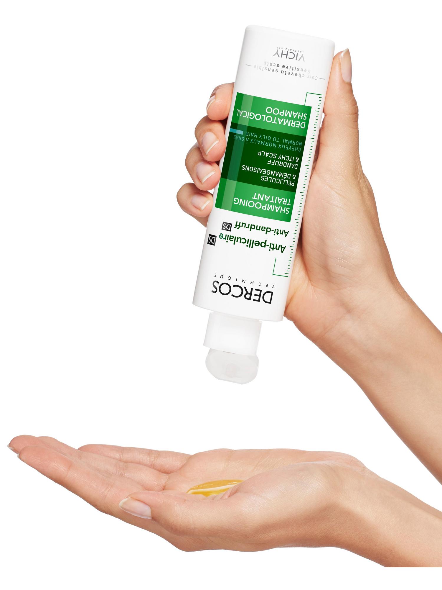 Виши Интенсивный шампунь-уход против перхоти для нормальных и жирных волос 2 х 200 мл (Vichy, Dercos) фото 7