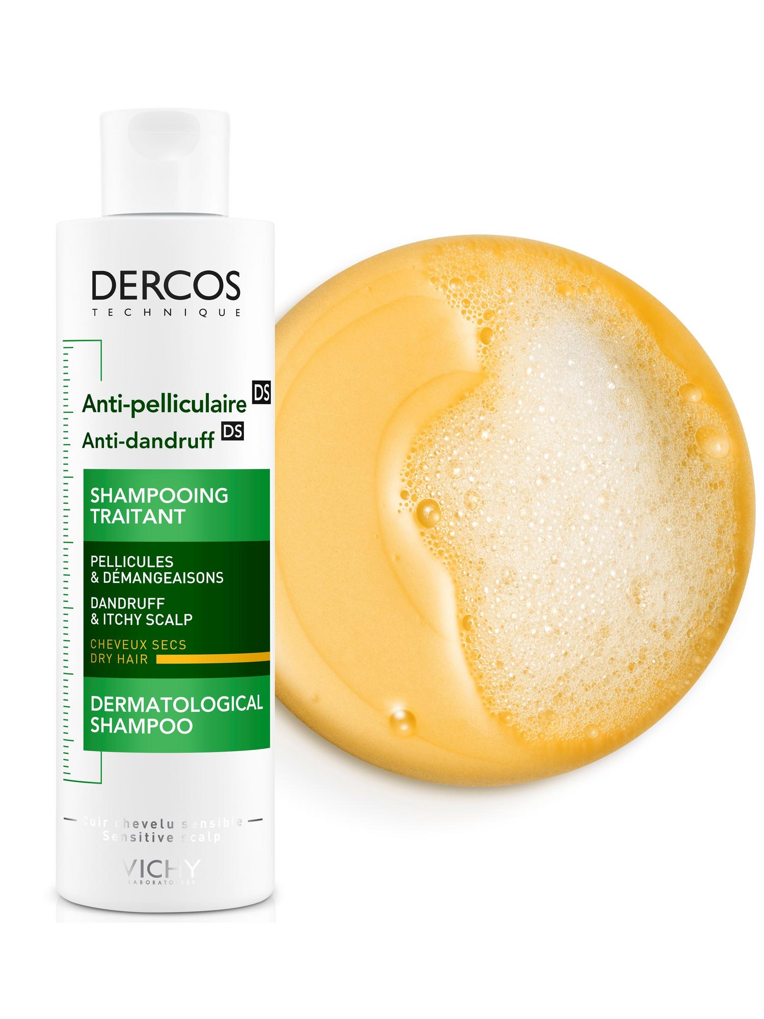 Виши Интенсивный шампунь-уход против перхоти для сухих волос 2 х 200 мл (Vichy, Dercos) фото 6