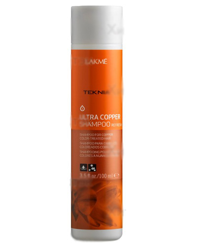 

Lakme Ultra copper Шампунь для поддержания оттенка окрашенных волос "Медный" 100 мл (Lakme, Teknia), Teknia