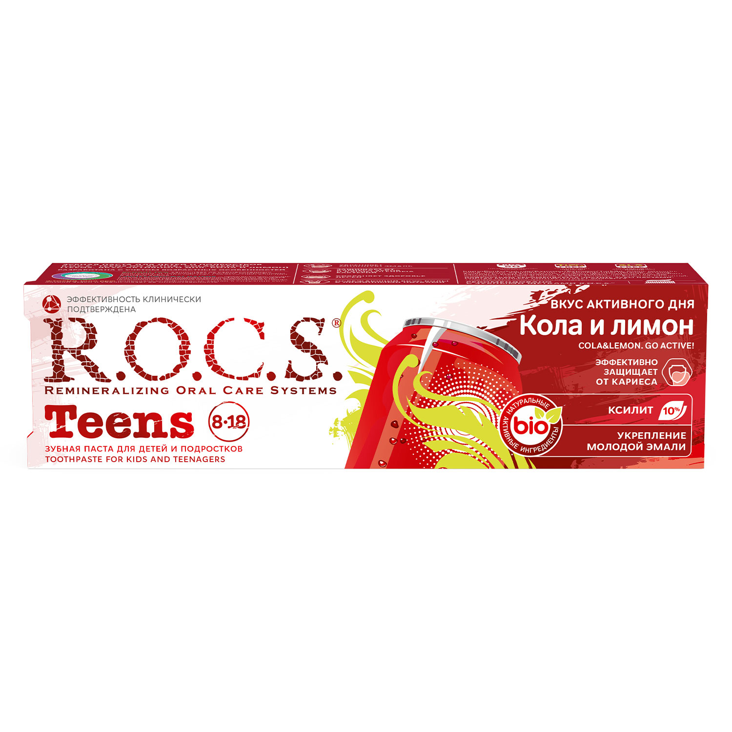 Рокс Зубная паста Кола и Лимон, 74 г (R.O.C.S., Teens 8-18 years) фото 1