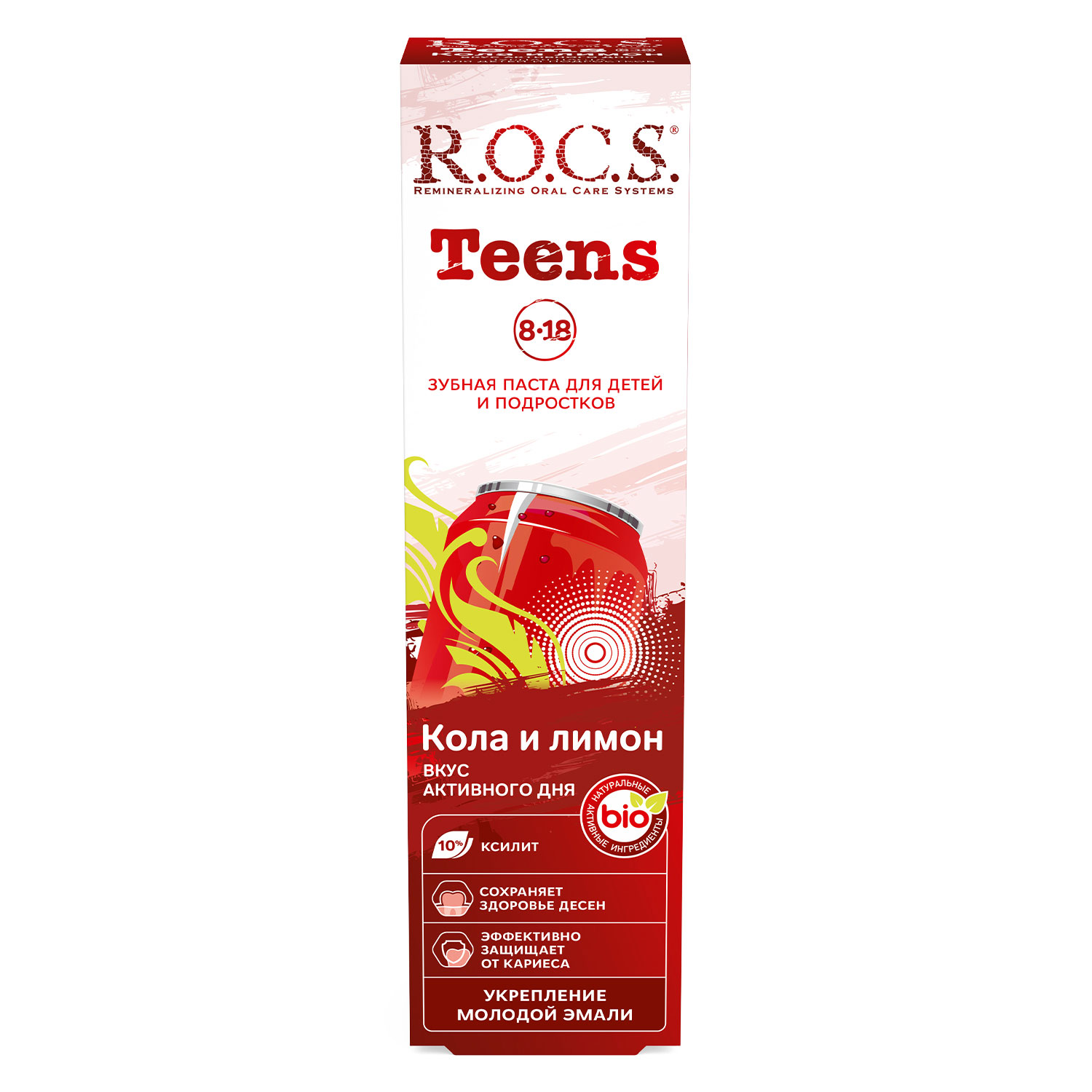 Рокс Зубная паста Кола и Лимон, 74 г (R.O.C.S., Teens 8-18 years) фото 4