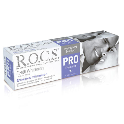 R.O.C.S. Зубная паста PRO Деликатное отбеливание Свежая мята 135 гр (R.O.C.S., R.O.C.S. PRO) зубная паста rocs pro деликатное отбеливание свежая мята