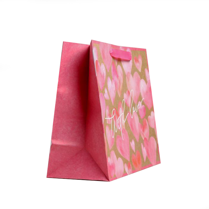  Пакет крафтовый горизонтальный With Love ML 27 × 23 × 11,5 см (Подарочная упаковка, Пакеты) фото 1