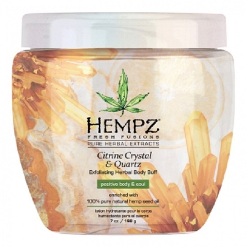 Hempz Скраб для тела с мерцающим эффектом Citrine Crystal  Quartz Herbal Body Buff, 198 г (Hempz, Желтый кварц)