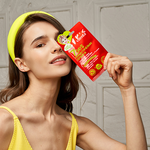  Маска для лица Романтическая Суббота Перед свиданием с красным Апельсином и Папайей, 28 г (7 Days, 7 DAYS) фото 2