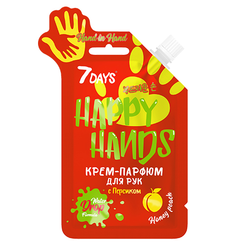  Крем-парфюм для рук HAND IN HAND с Персиком, 25 гр (7 Days, HAPPY HANDS) фото 0