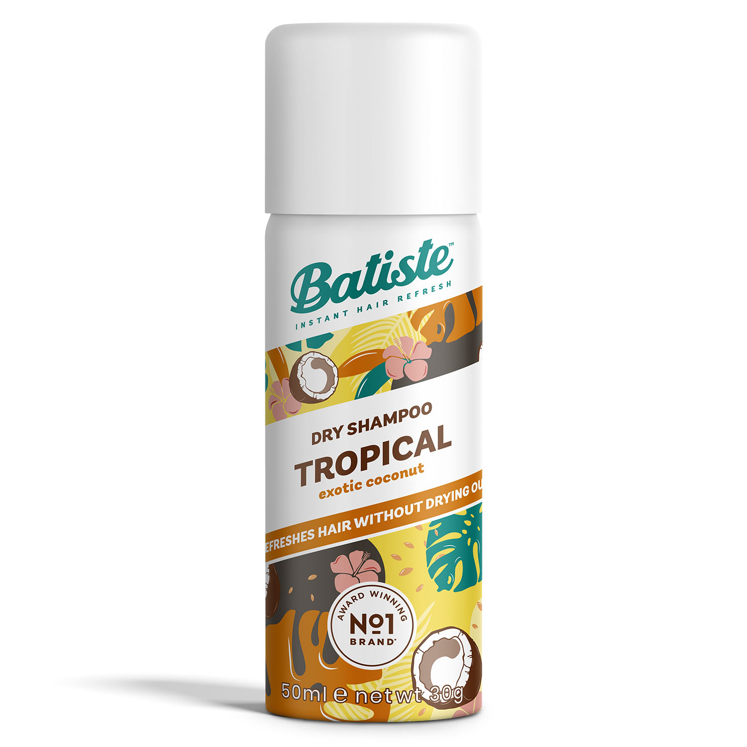 Батист Сухой шампунь для волос Tropical с ароматом тропических фруктов, 50 мл (Batiste, Fragrance) фото 0