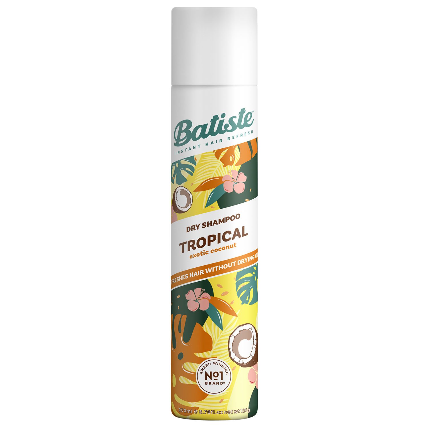 Batiste Сухой шампунь для волос Tropical с ароматом тропических фруктов, 200 мл (Batiste, Fragrance)