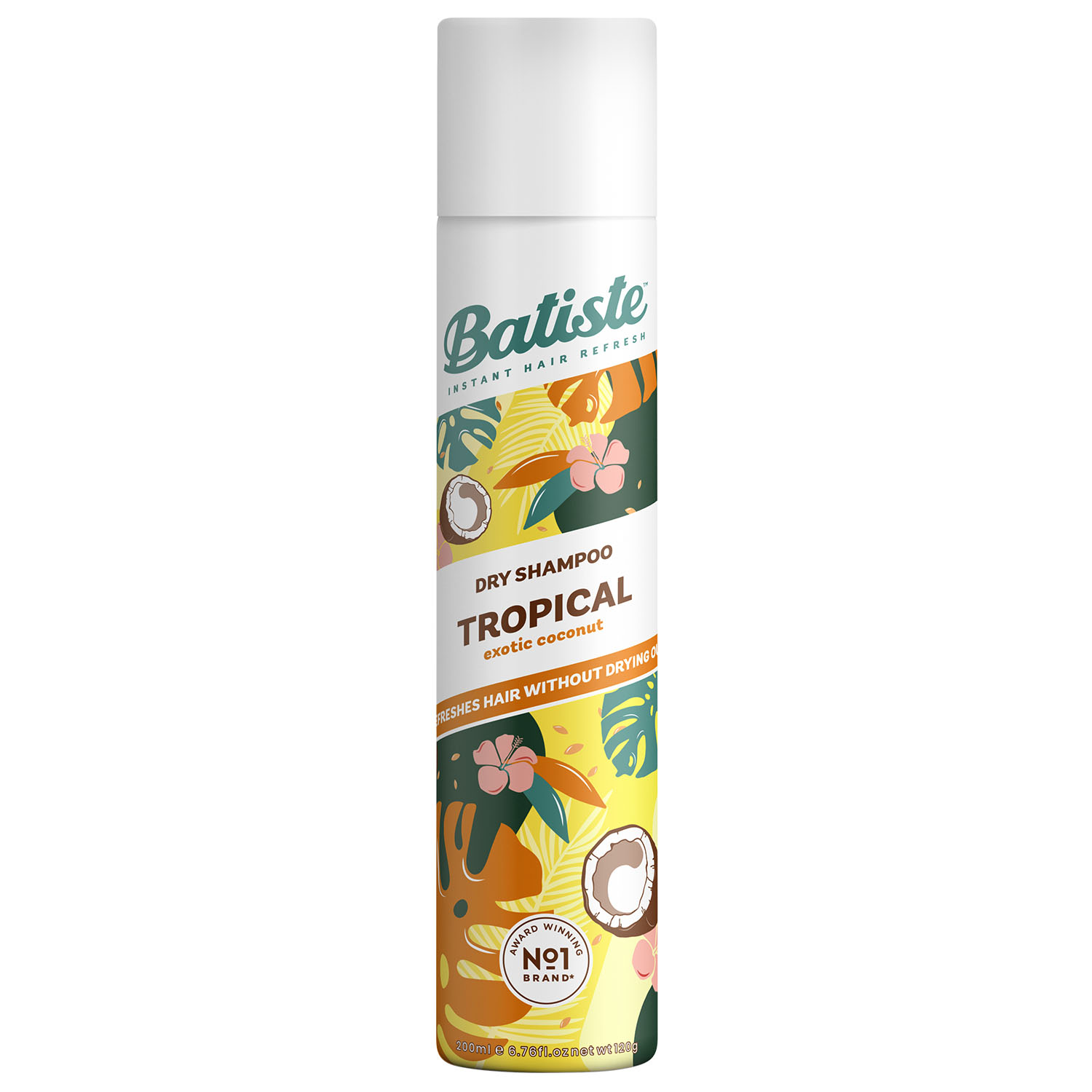 Batiste Сухой шампунь для волос Tropical с ароматом тропических фруктов, 200 мл (Batiste, Fragrance) batiste сухой шампунь tropical 200 мл