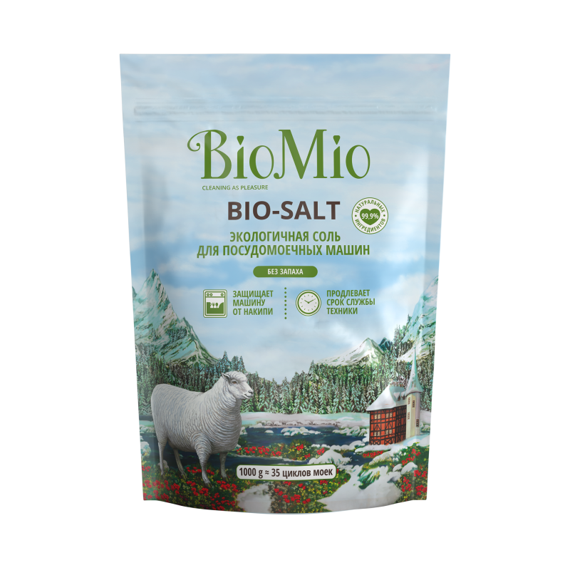 БиоМио Соль экологичная для посудомоечных машин 1000 г (BioMio, Посуда) фото 0