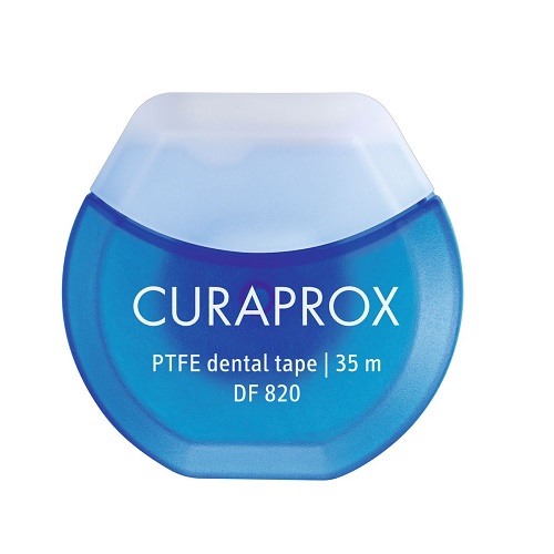 Курапрокс Нить межзубная тефлоновая с хлоргексидином 35м 1 шт (Curaprox, Зубные нити) фото 0
